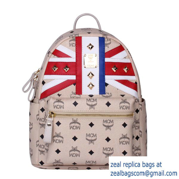 High Quality Replica Hot Sale MCM Small Flag of UK Backpack MC5173S Beige - Click Image to Close